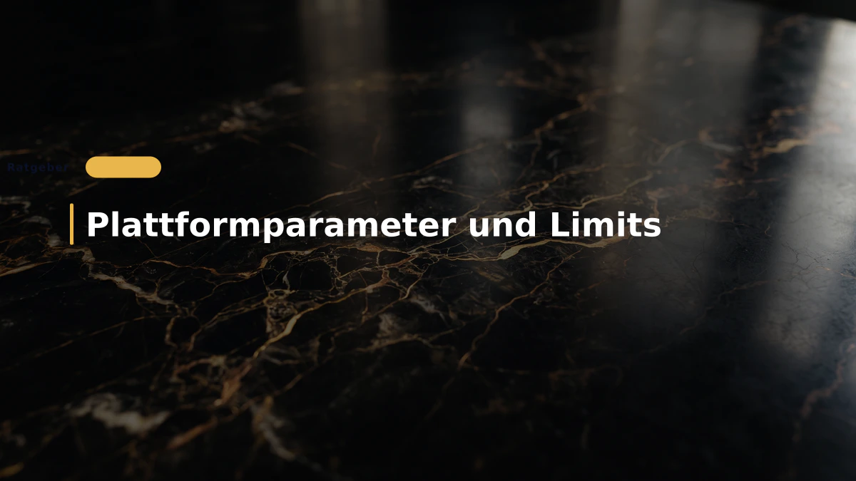 Plattformparameter und Limits
