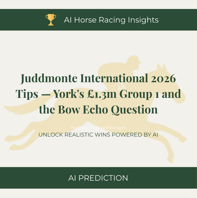 Juddmonte International 2026 Tips — York's £1.3m Group 1 and the Bow Echo Question