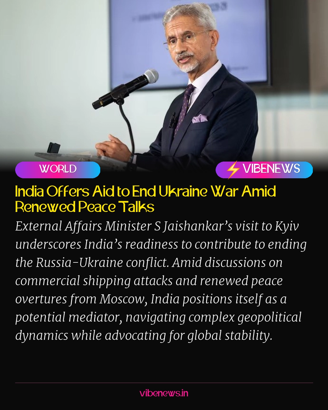 India Offers Aid to End Ukraine War Amid Renewed Peace Talks