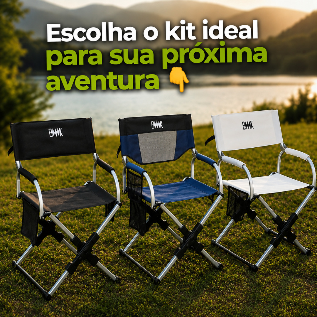 Cadeira dobrável de camping - escolha seu kit