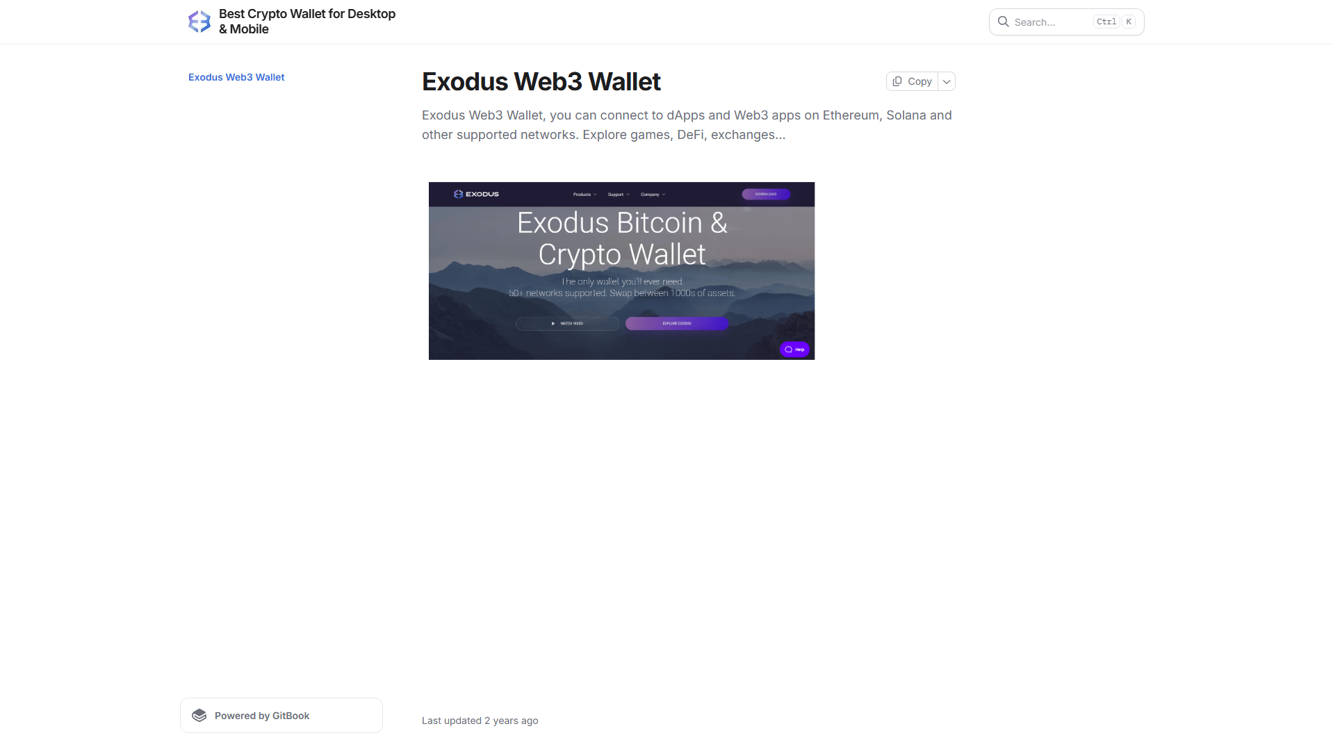 Stored capture of exooduseb3wallet.gitbook.io