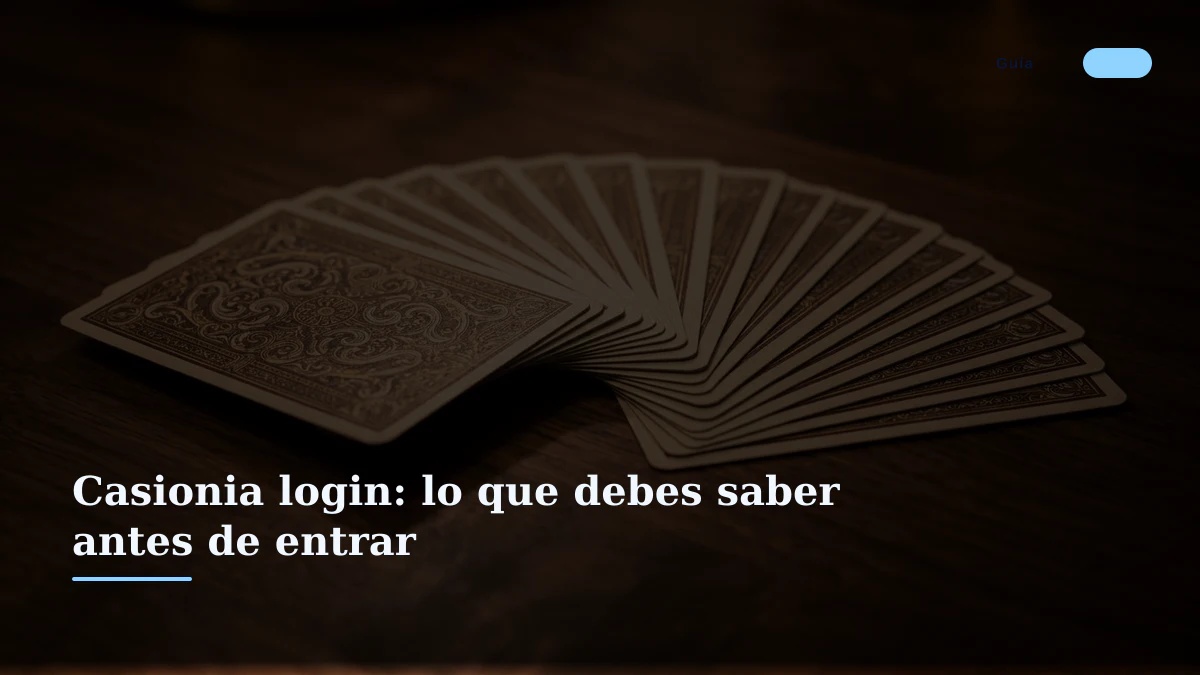 Casionia login: lo que debes saber antes de entrar