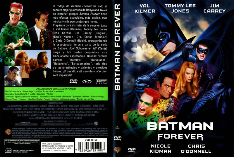 Bat3 carat - Batman Forever [DVD5 Full] [Pal] [Esp/Ing/Ale] [Sub:Multi] [1995] [Acción/Fantástica] [VS]