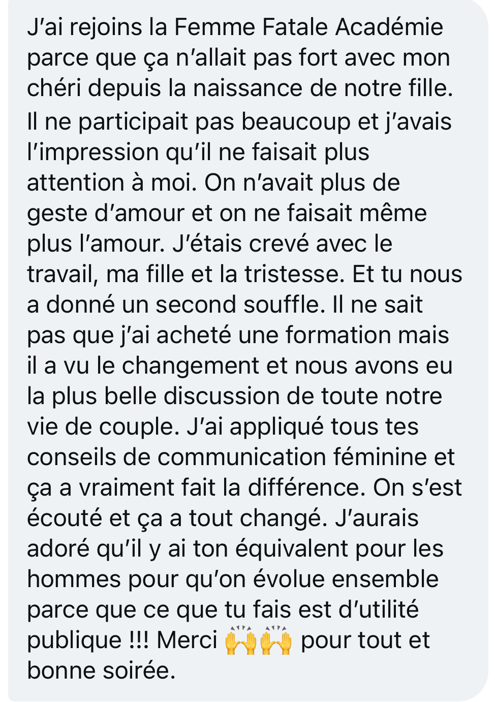 À propos 78 Témoignage d'une membre