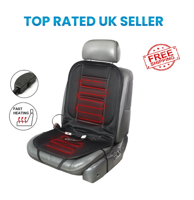 12V Universal Heated Car Seat Cushion – Adjustable Warmer For Winter Driving