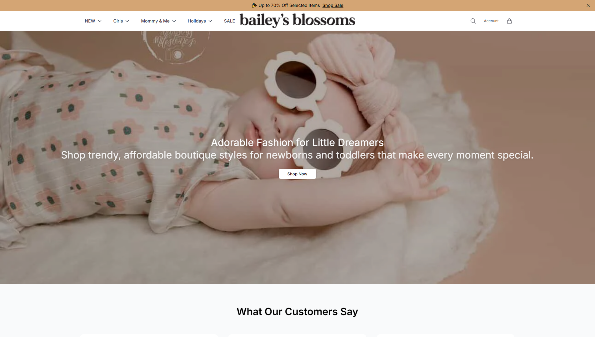 Stored capture of baileysblossomskids.shop