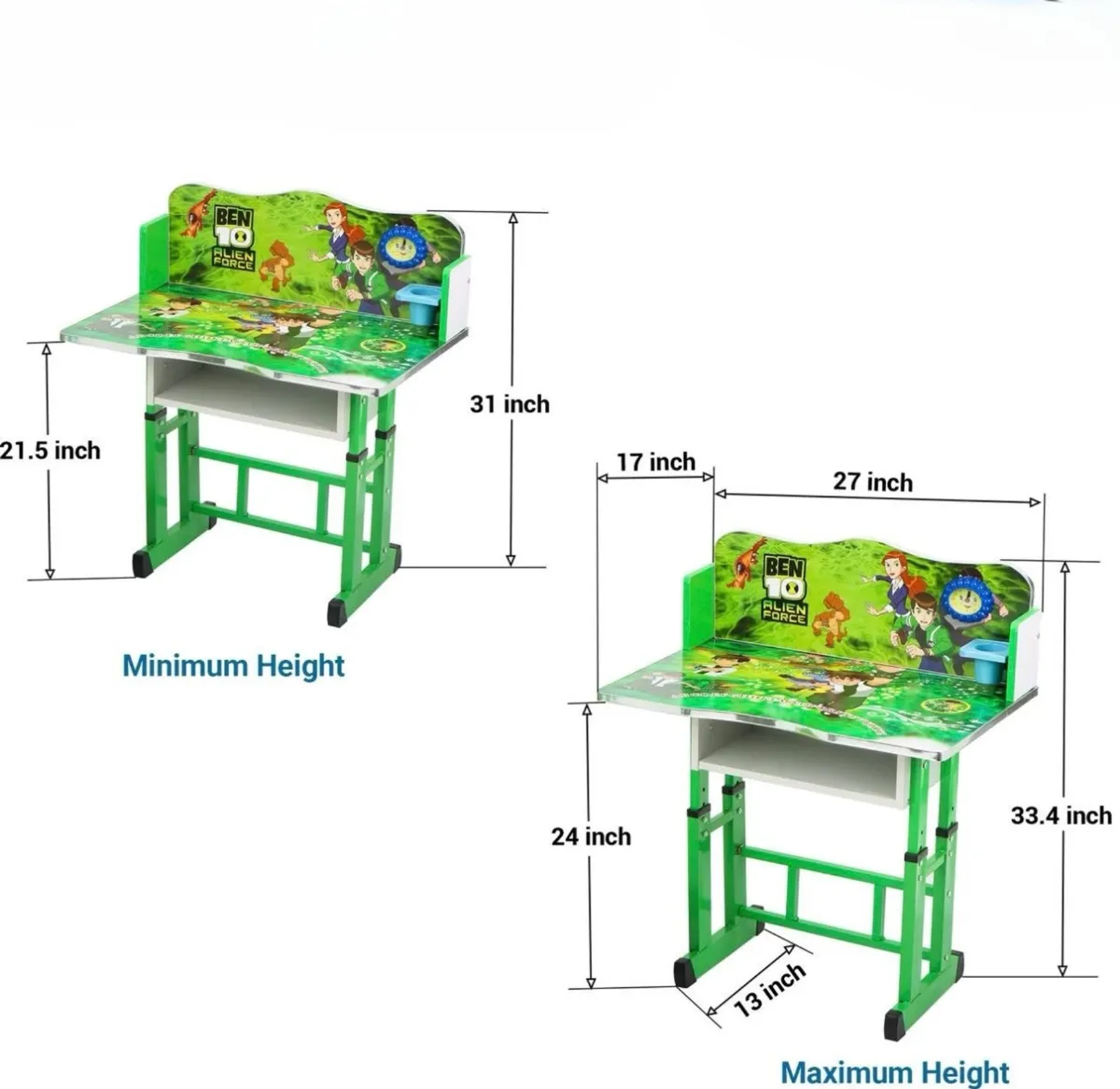 Kids study Desk & Chair with Adjustable Height| 3+ Years |Study table & chair engineered wood Desk Chair photo 3