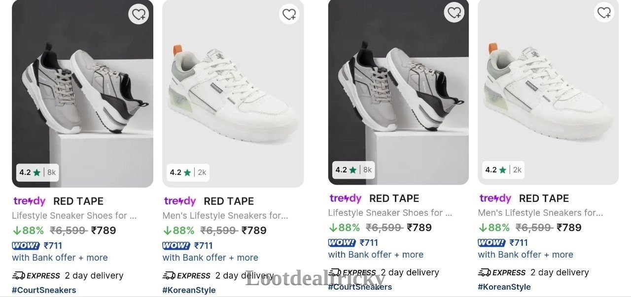 Red Tape Shoes – Mind-Blowing Saving @ ₹90 (90%)
