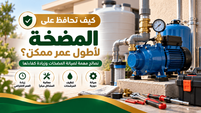 كيف تحافظ على المضخة لأطول عمر ممكن
