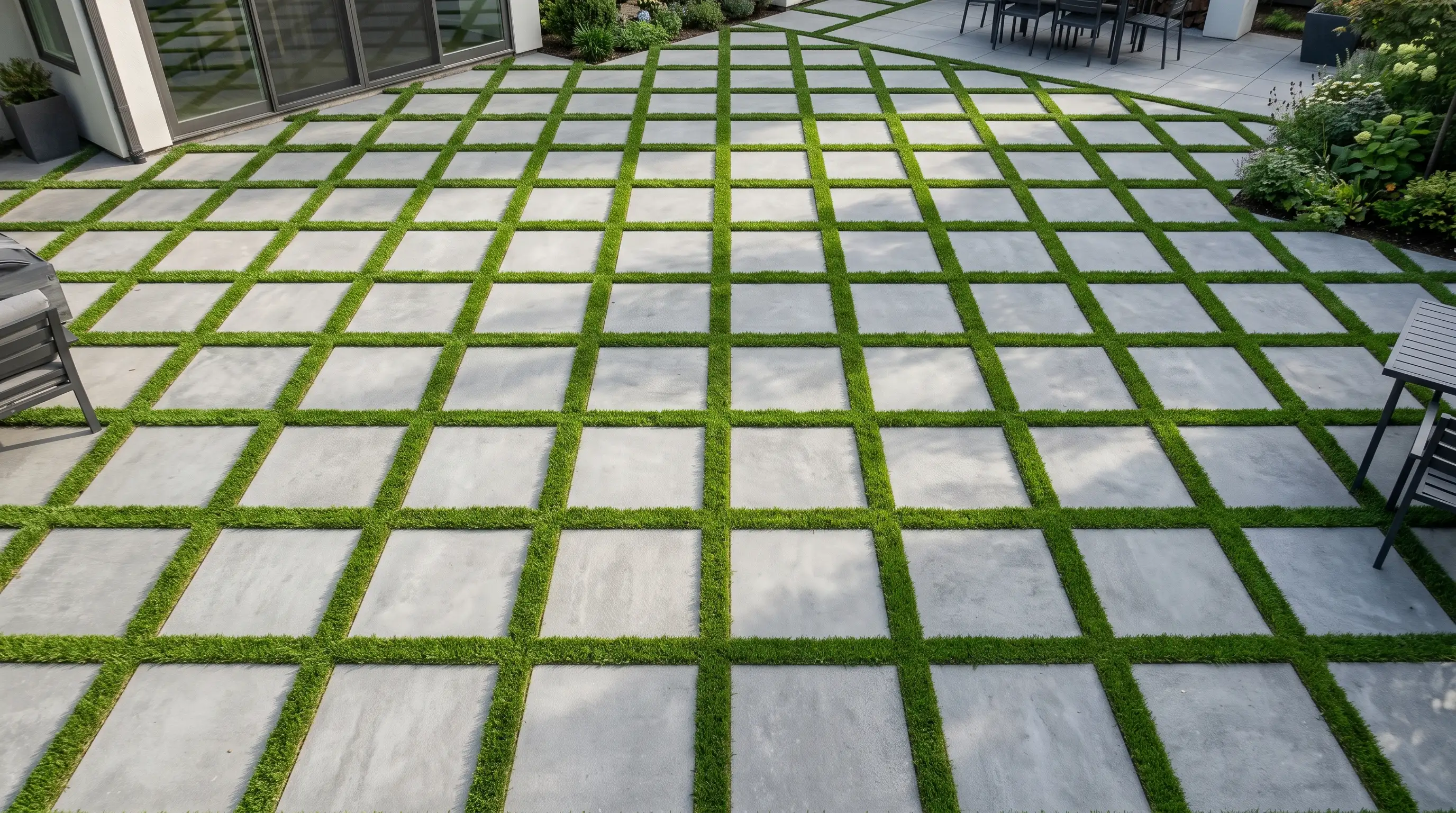 Intersecting Geometric Turf Strips