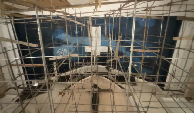Galaxy ceiling mural Naval Catholic Church Asokoro Abuja — Beo Art Studio