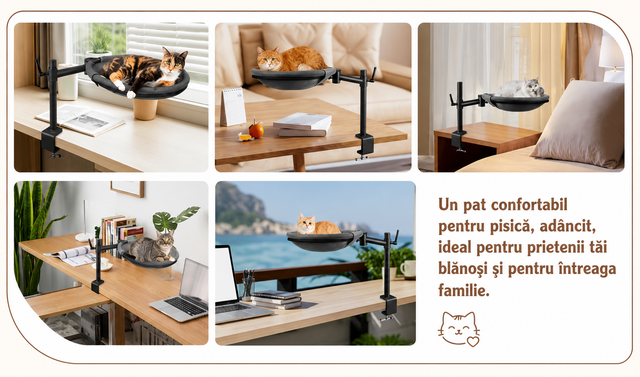 Pat suspendat pentru pisici NextWave - imagine 3