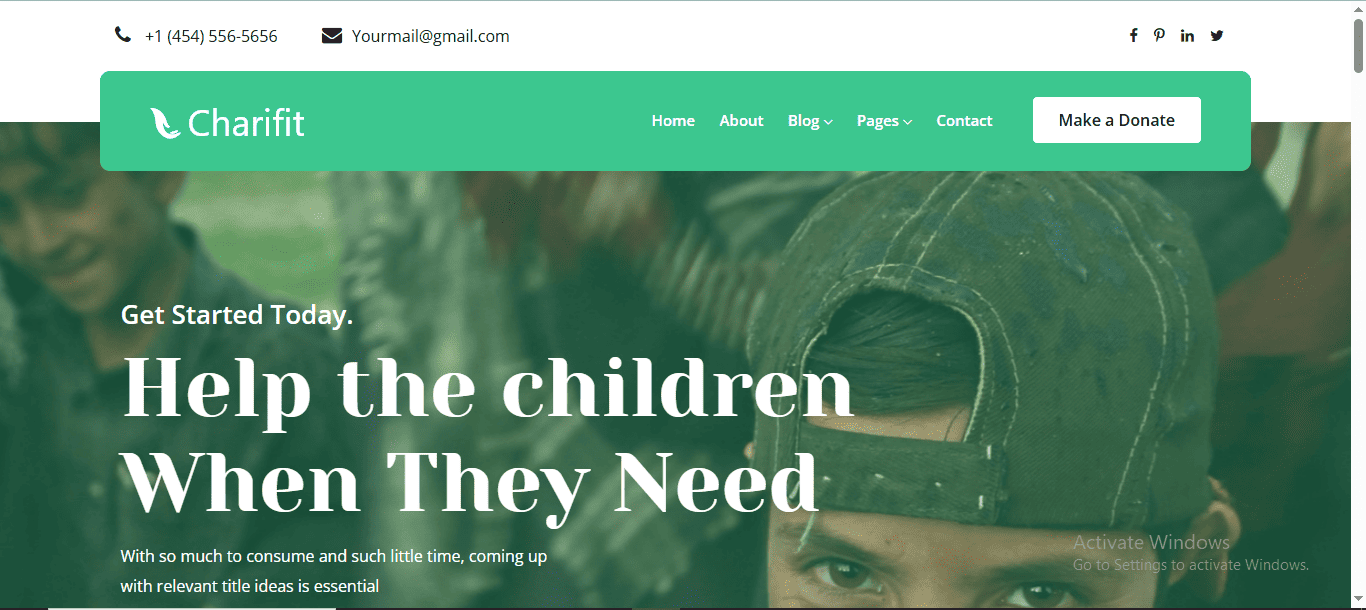 Charifit Charity Website