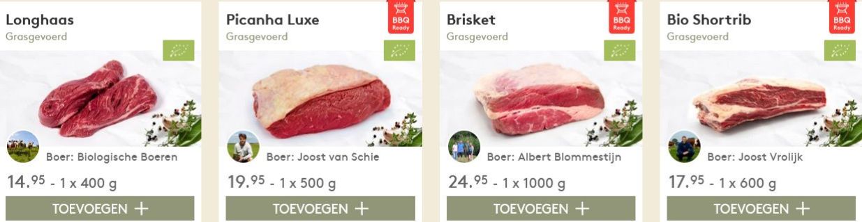 Barbecue rundvlees - Luxe stukken grasgevoerde vlees voor op de BBQ bestel je direct van de boer - www.Vleeskopenbijdeboer.nl
