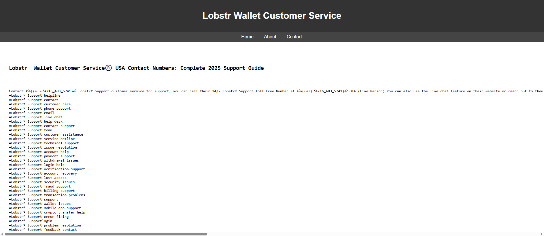 Stored capture of contact-lobstr-wallet-support-d6h.pages.dev