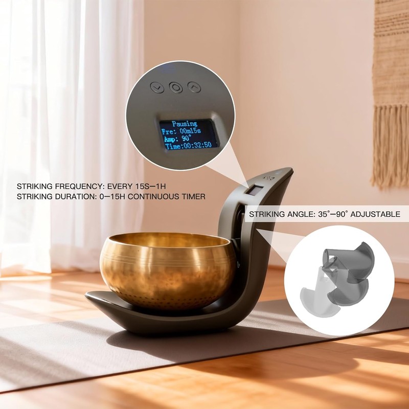 Automatic Tibetan Singing Bowl for Hands-Free Sound Healing