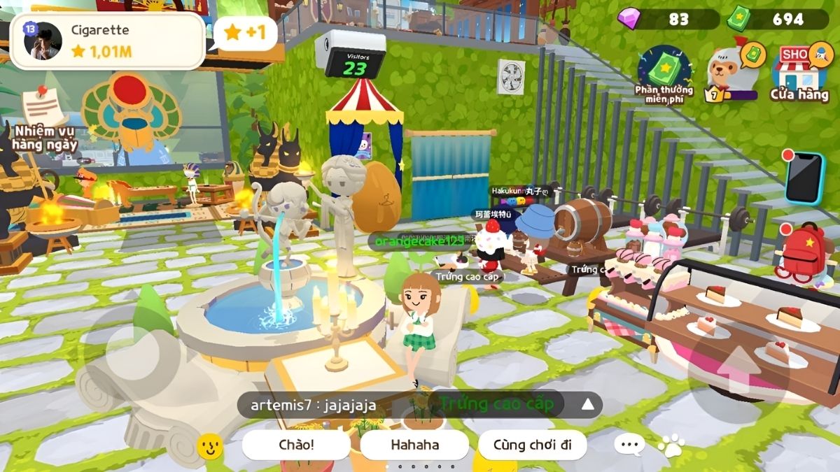 Ảnh acc Play Together giàu nhất nhân vật nữ
