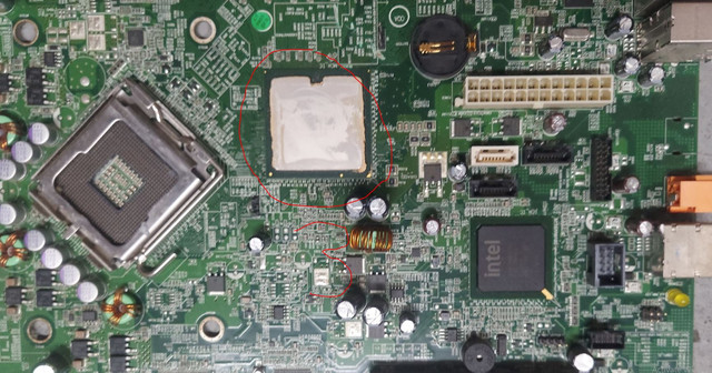 Heatsink on gold corner chip hard to remove