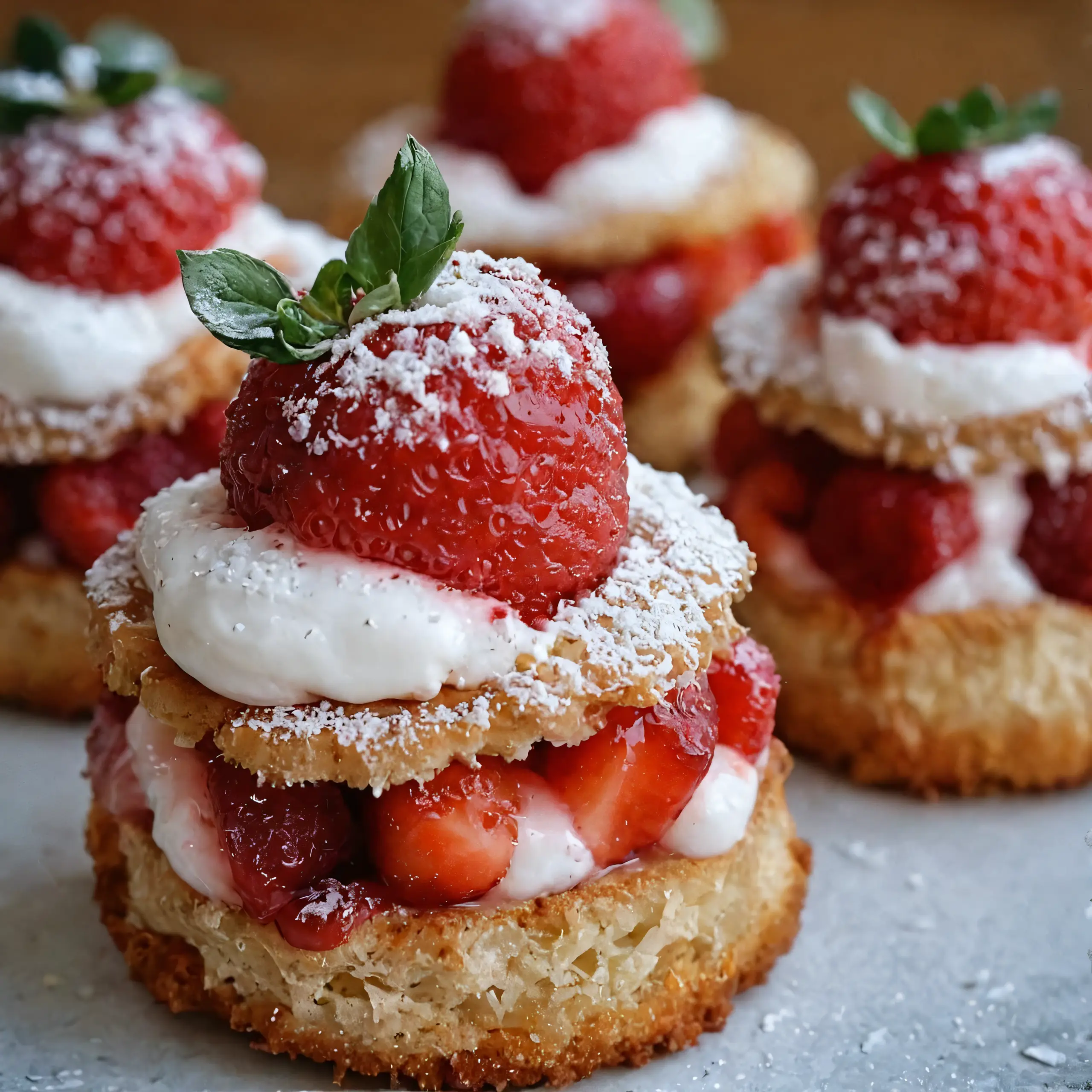 Delightful Mini Strawberry Cakes