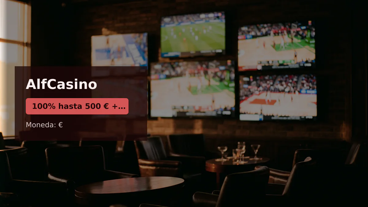AlfCasino — bono de bienvenida 100% hasta 500 € + 10 FS, pagos: Visa, Mastercard, Skrill, Neteller, Paysafecard