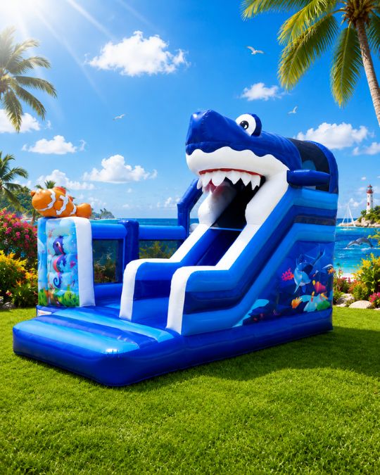 Haifisch-Hüpfburg von Jump & Fun Landshut, Ansicht 3