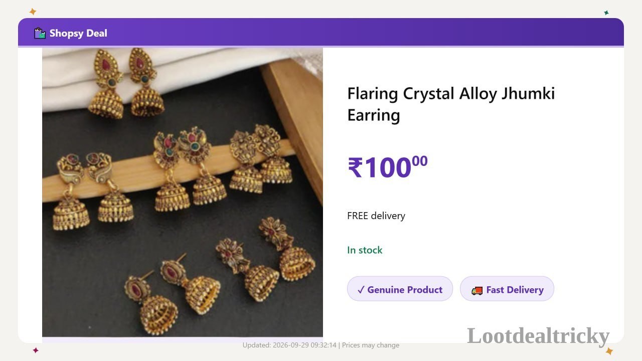 Flaring Crystal Alloy – Just ₹100 | Best Price Drop Today
