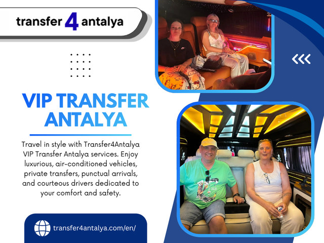 Some travelers simply prefer a little more comfort throughout their journey. Choosing Vip transfer antalya can make the airport transfer feel like part of the vacation rather than another travel task. Premium transportation is often appreciated because it offers. Spacious seating, Comfortable interiors, Professional presentation, A quieter travel environment. For many visitors, those small details help create a more enjoyable first impression of Antalya.

Address: Güzelyurt, 206. Sk. No:2, 07112 Aksu/Antalya
Phone: +905370463824

For More Information: https://transfer4antalya.com/en/

Read Our Blogs:
https://transfer4antalya.tumblr.com/
https://transfer4antalya.brushd.com/
https://transfer4antalya.medium.com/vip-taxi-antalya-051f9c47775f

Related Links:
https://c8ke.me/transfer4antalya
https://disqus.com/by/transfer4antalya/about/
https://www.blurb.com/user/transfer4ant