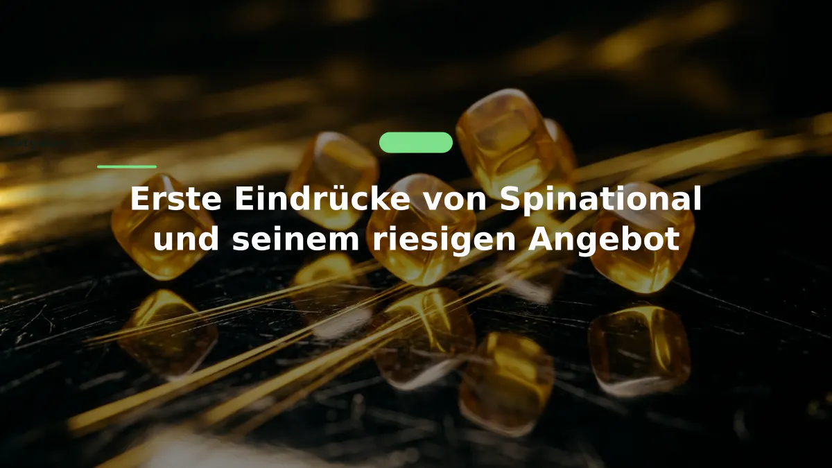 Erste Eindrücke von Spinational und seinem riesigen Angebot