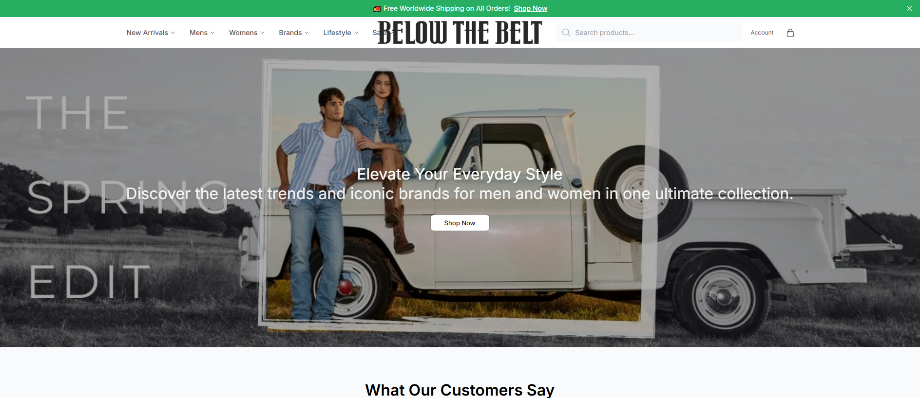 Stored capture of belowthebeltboutique.shop