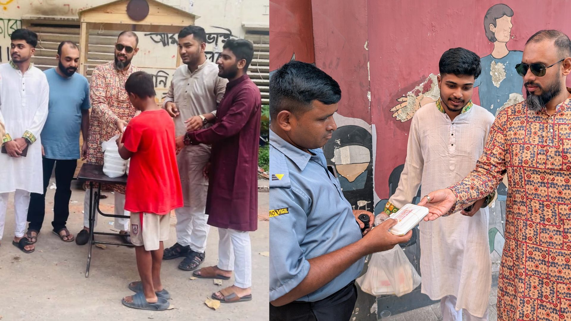 জুমার নামাজের পর যুবদল নেতা রুমির উদ্যোগে খাবার বিতরণ