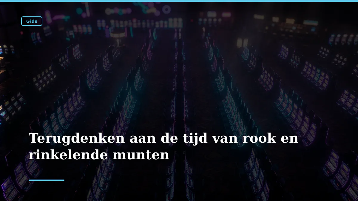 Terugdenken aan de tijd van rook en rinkelende munten