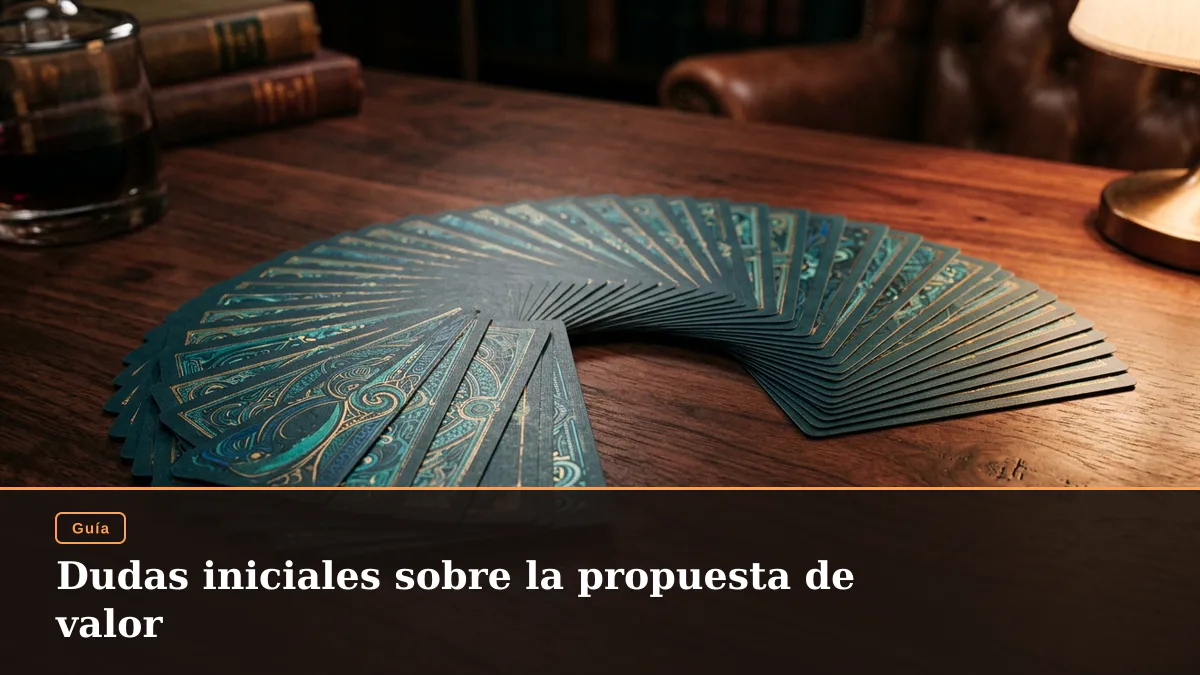 Dudas iniciales sobre la propuesta de valor