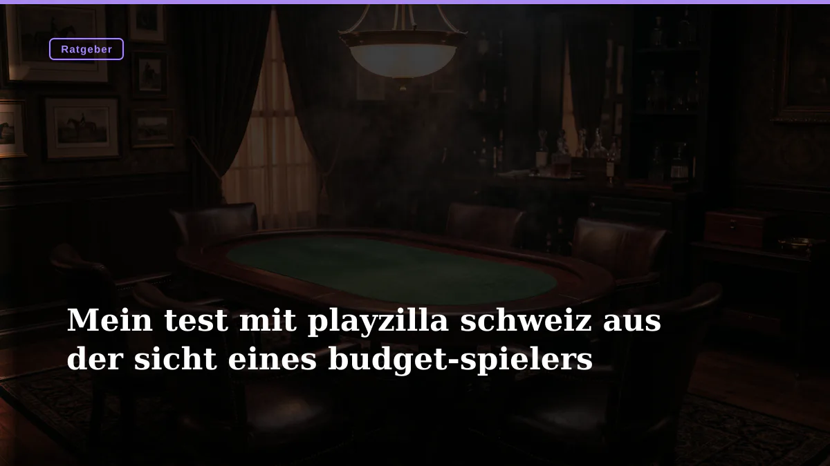 Mein test mit playzilla schweiz aus der sicht eines budget-spielers