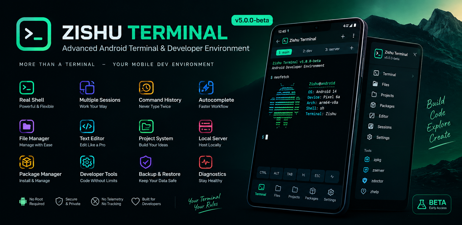 Zishu Terminal (Beta) v5.5.0 banner