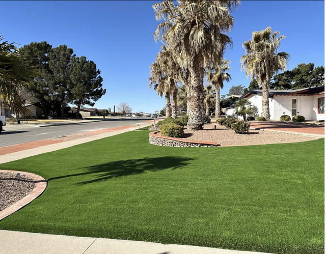 completed artificial lawn Murfreesboro TN before after transformation