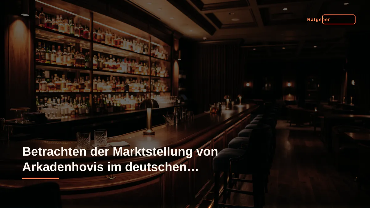 Betrachten der Marktstellung von Arkadenhovis im deutschen Glücksspielsektor
