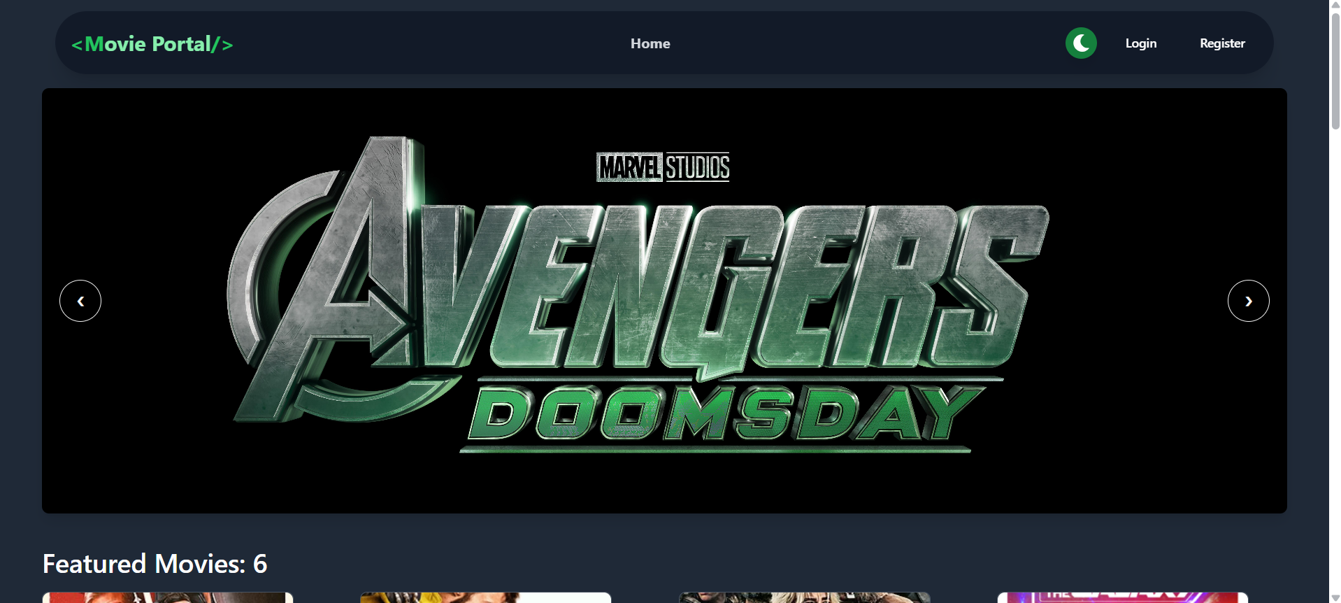 Movie Website website preview