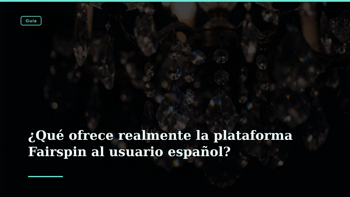 ¿Qué ofrece realmente la plataforma Fairspin al usuario español?