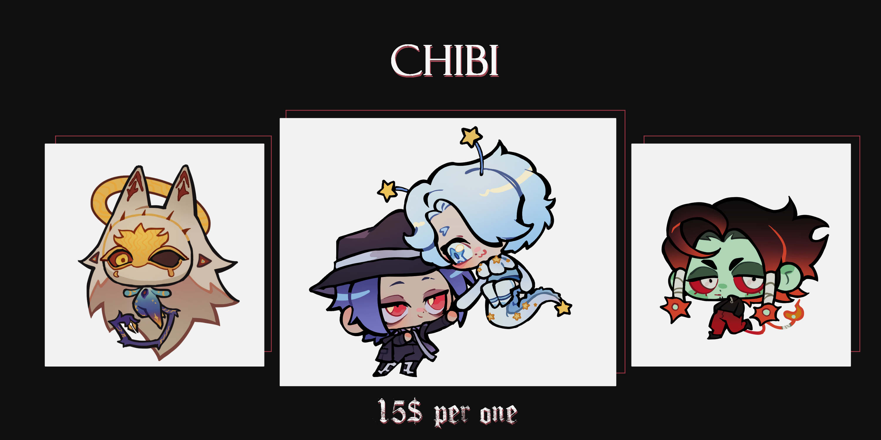 15$ CHIBI + REGULAR COMMISSIONS [UNLIMITED SLOTS] on Toyhouse