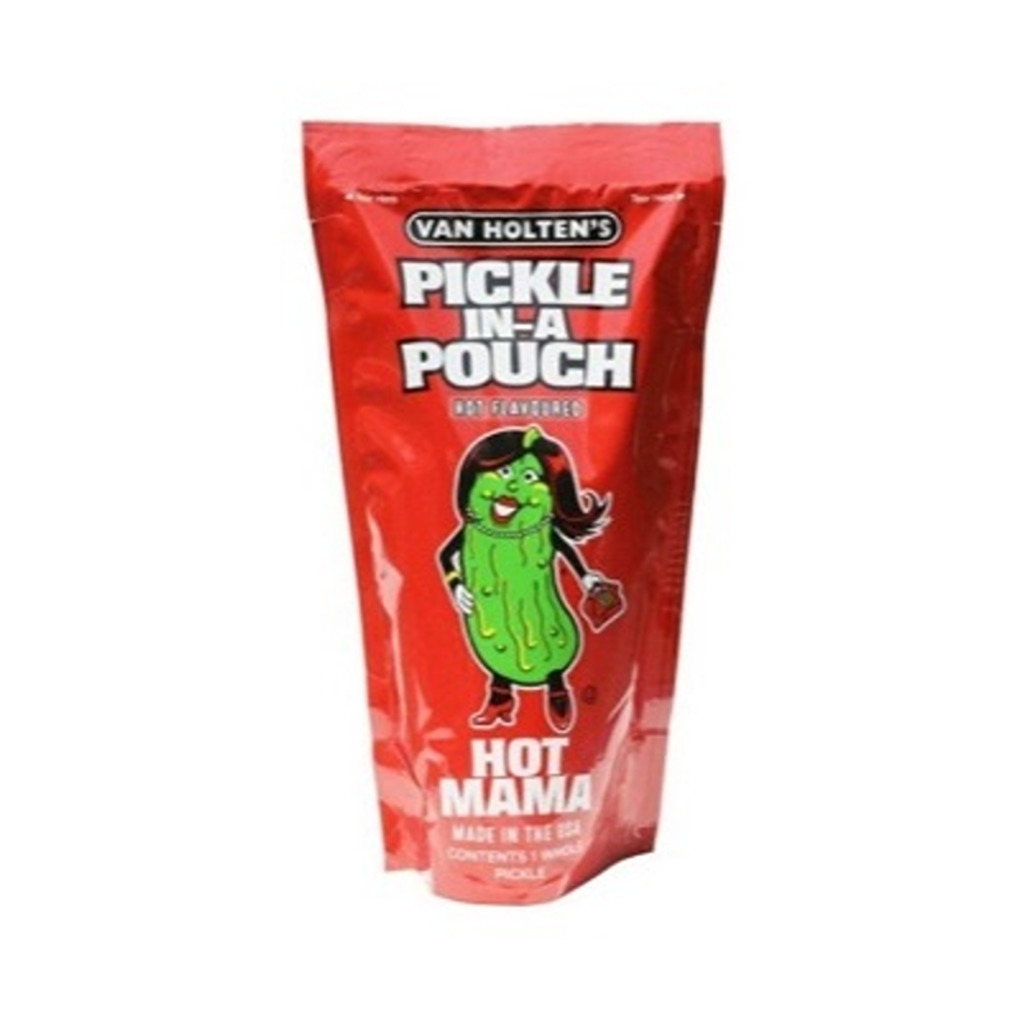 Hot Mama Jumbo Pickles in a Pouch Van Holten's