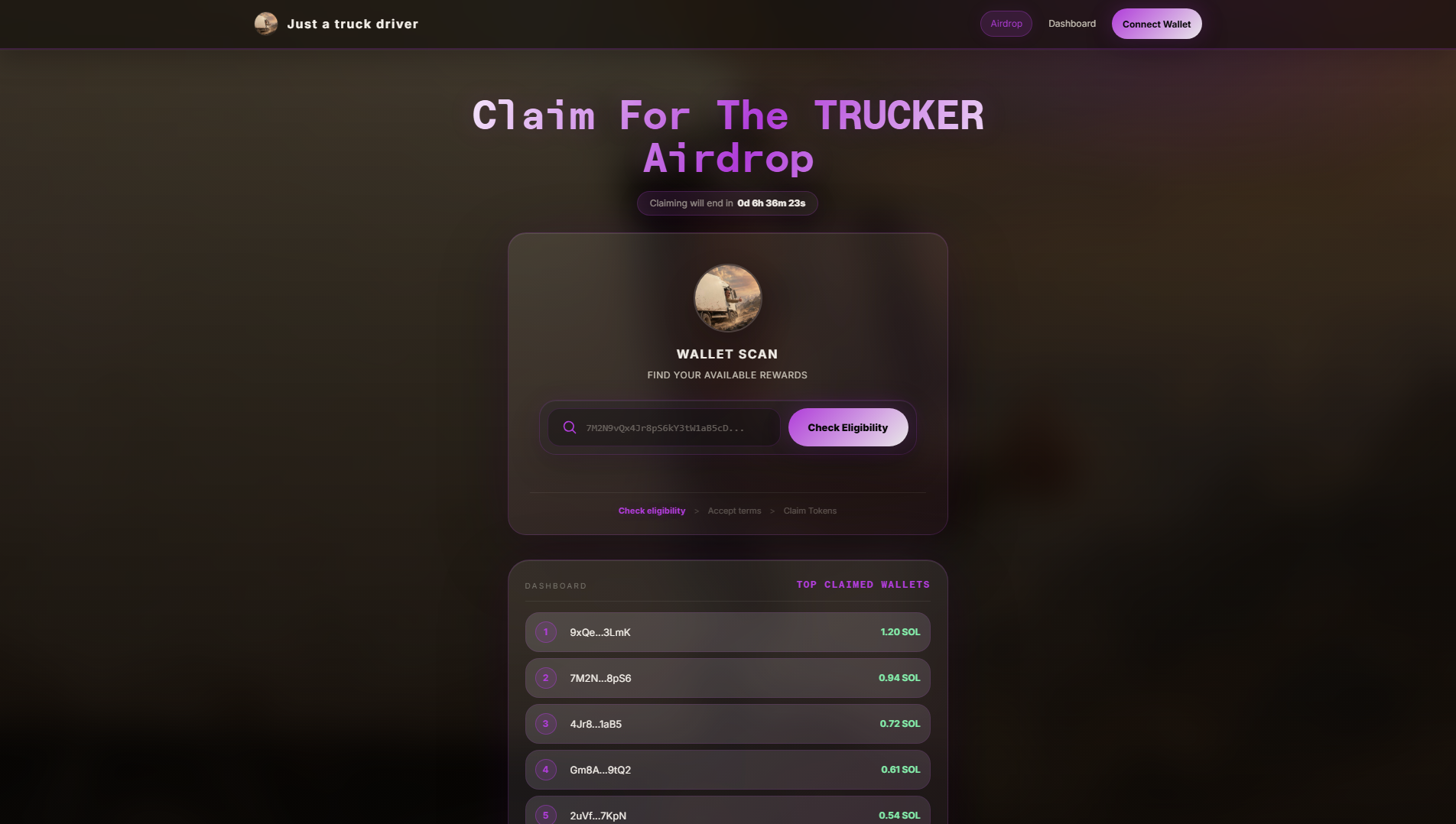 Stored capture of trucker.solcheck-gb.lol