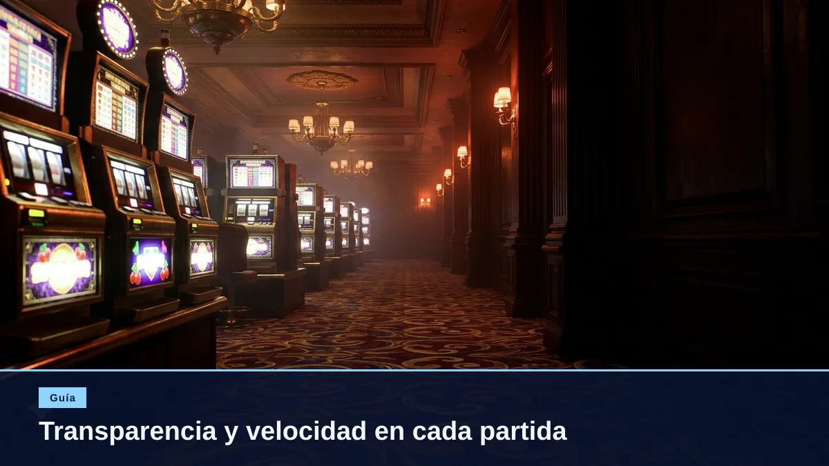 Transparencia y velocidad en cada partida