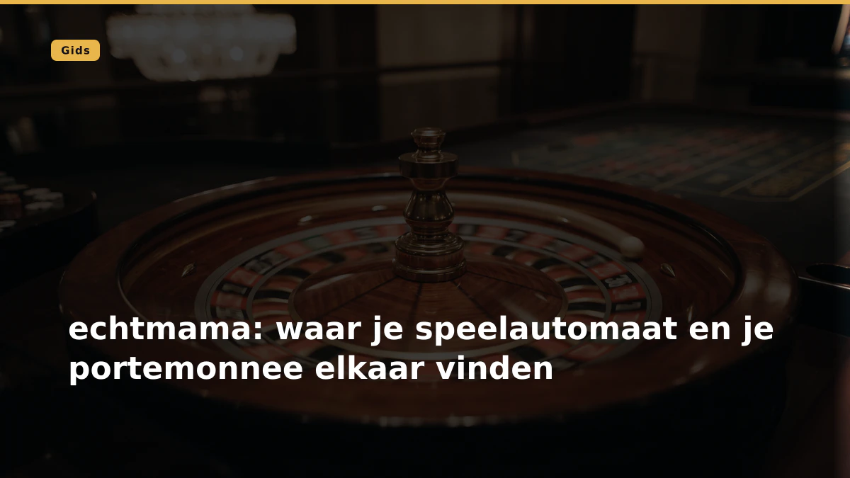 echtmama: waar je speelautomaat en je portemonnee elkaar vinden