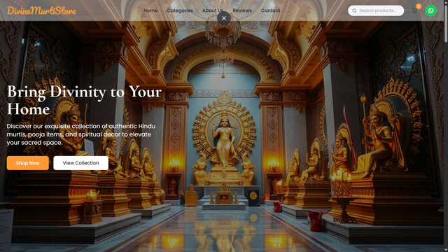 DivineMurtiStore – Spiritual E-Commerce Website