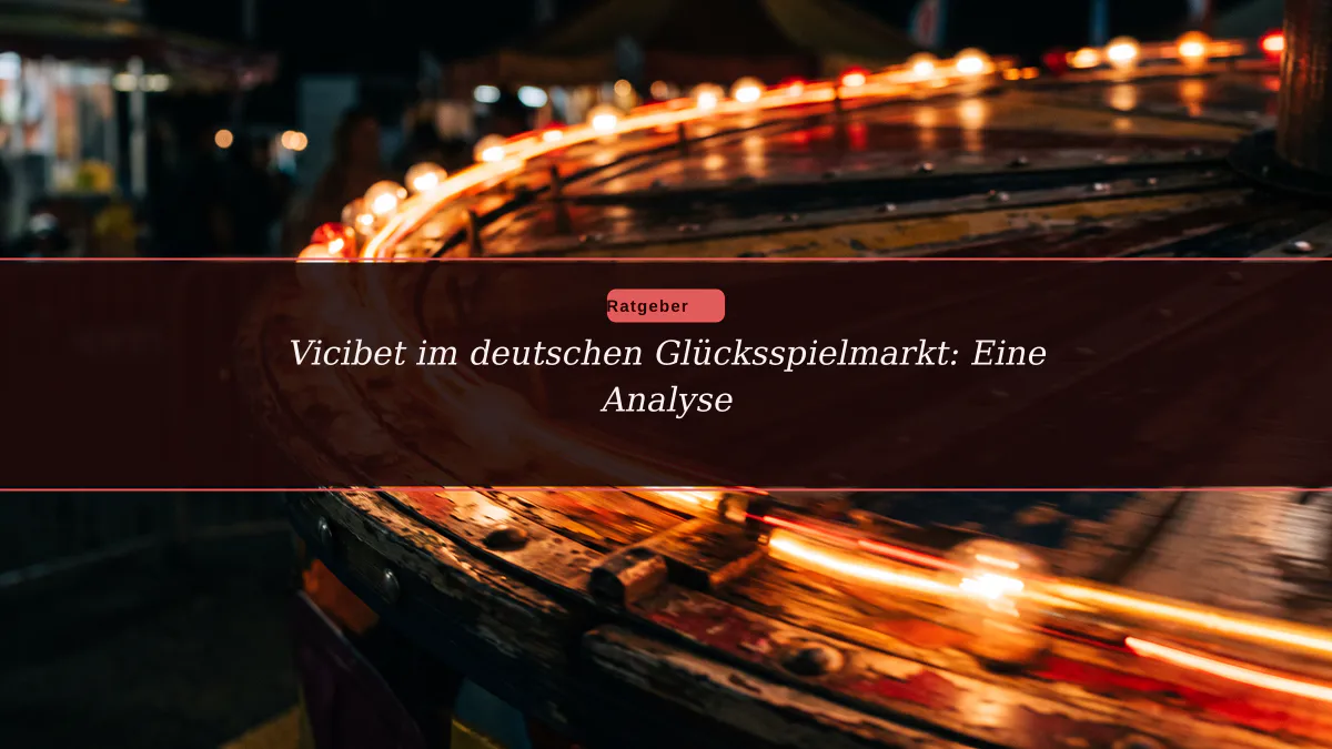Vicibet im deutschen Glücksspielmarkt: Eine Analyse