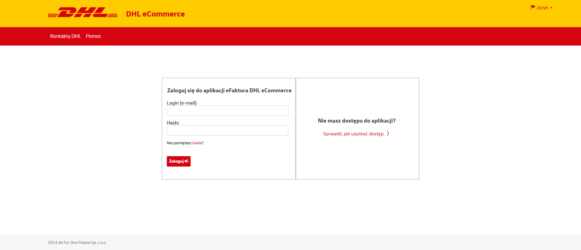 Stored capture of dhl.pl.qas.edistrada.pl