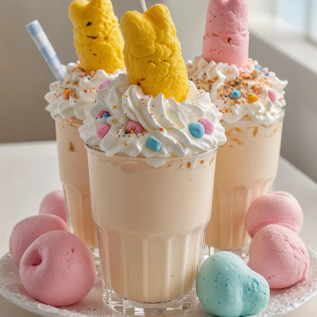 Marshmallow Milkshake with Peeps