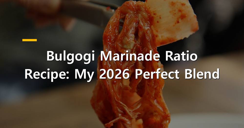 Delicious bulgogi sizzling on a grill with fresh marinade ingredients
