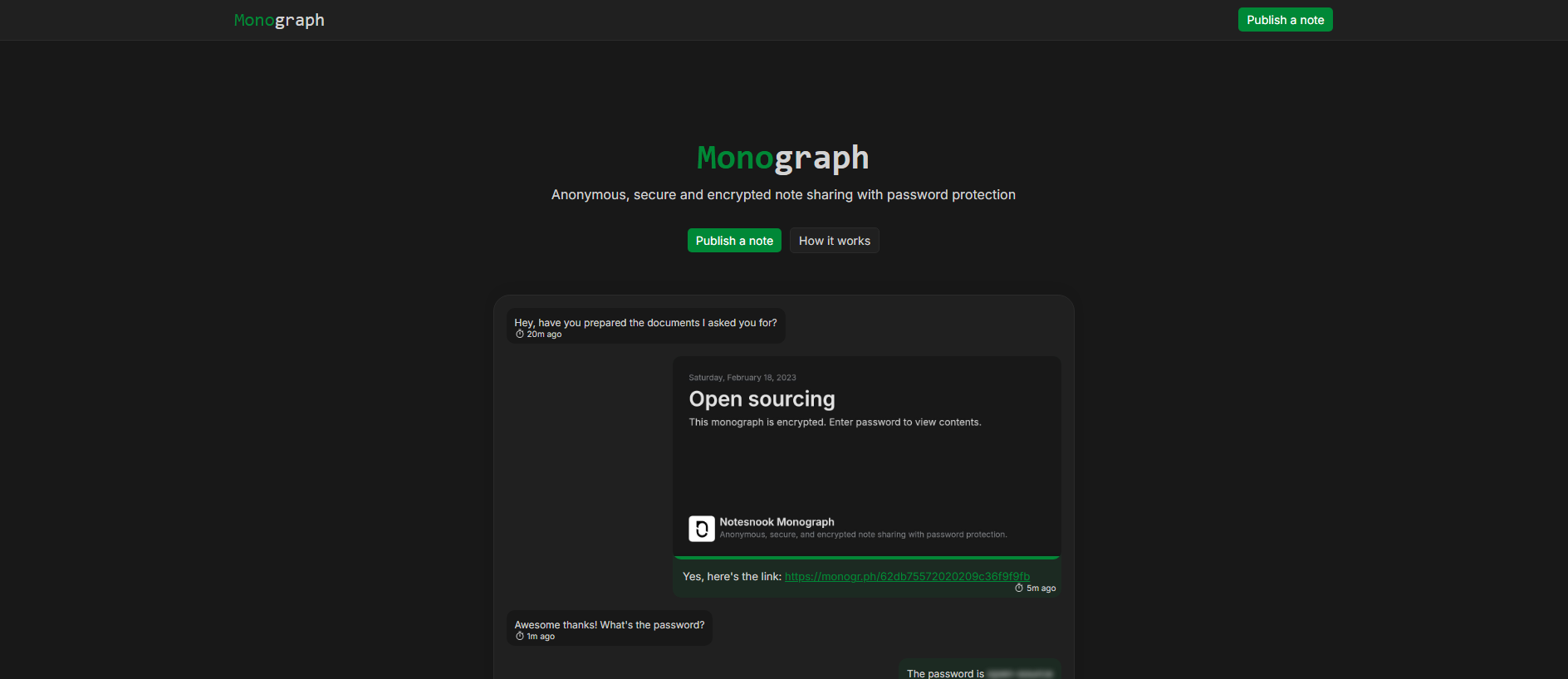 Stored capture of monogr.ph