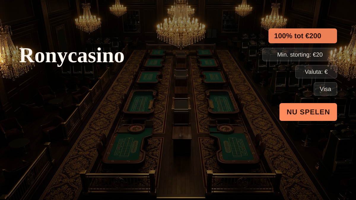 Ronycasino — welkomstbonus 100% tot €200 + 200 FS, betalingen: Visa, Mastercard, Skrill, Neteller, Paysafecard